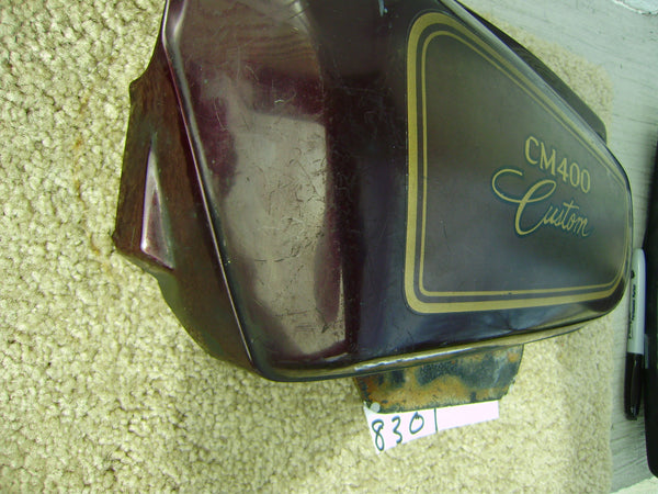 Honda CM 400 Custom  OEM Left Side Cover brown   83740-447A sku 8301