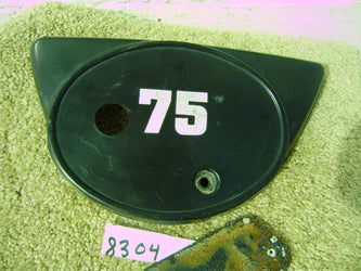 Suzuki TS75 Colt 1975 OEM Black Sidecover/number plate sku 8304