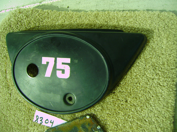 Suzuki TS75 Colt 1975 OEM Black Sidecover/number plate sku 8304