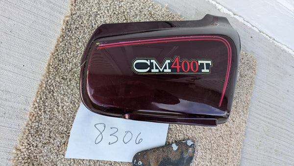 Honda  CM400T Right Candy Presto Red SideCover 834640-447A  sku 8306