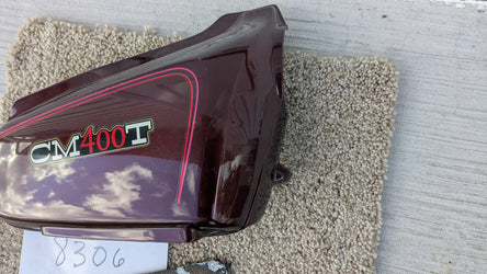 Honda  CM400T Right Candy Presto Red SideCover 834640-447A  sku 8306