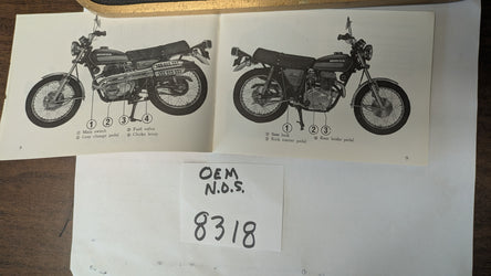 Honda CL360 OEM NOS Owners Manual sku 8318 Free Shipping to USA