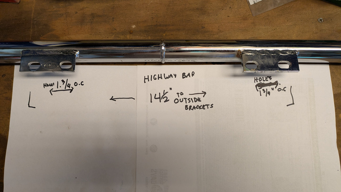 Motorcycle  Highway Bar, Crash Bar, Brand New High Chrome Fits Honda my sku 8321