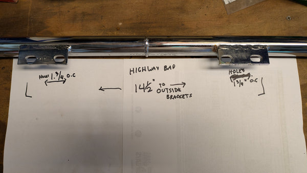 Motorcycle  Highway Bar, Crash Bar, Brand New High Chrome Fits Honda my sku 8321