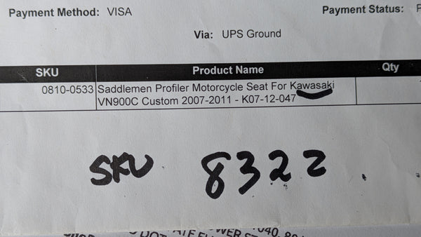 Kawasaki VN900 Brand New Custom Seat, Saddlemen Profileer K07-12-047 my sku 8322