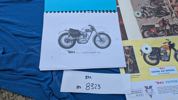 BSA  OEM NOS Victor 441 and associated models Shop Manual sku 8323
