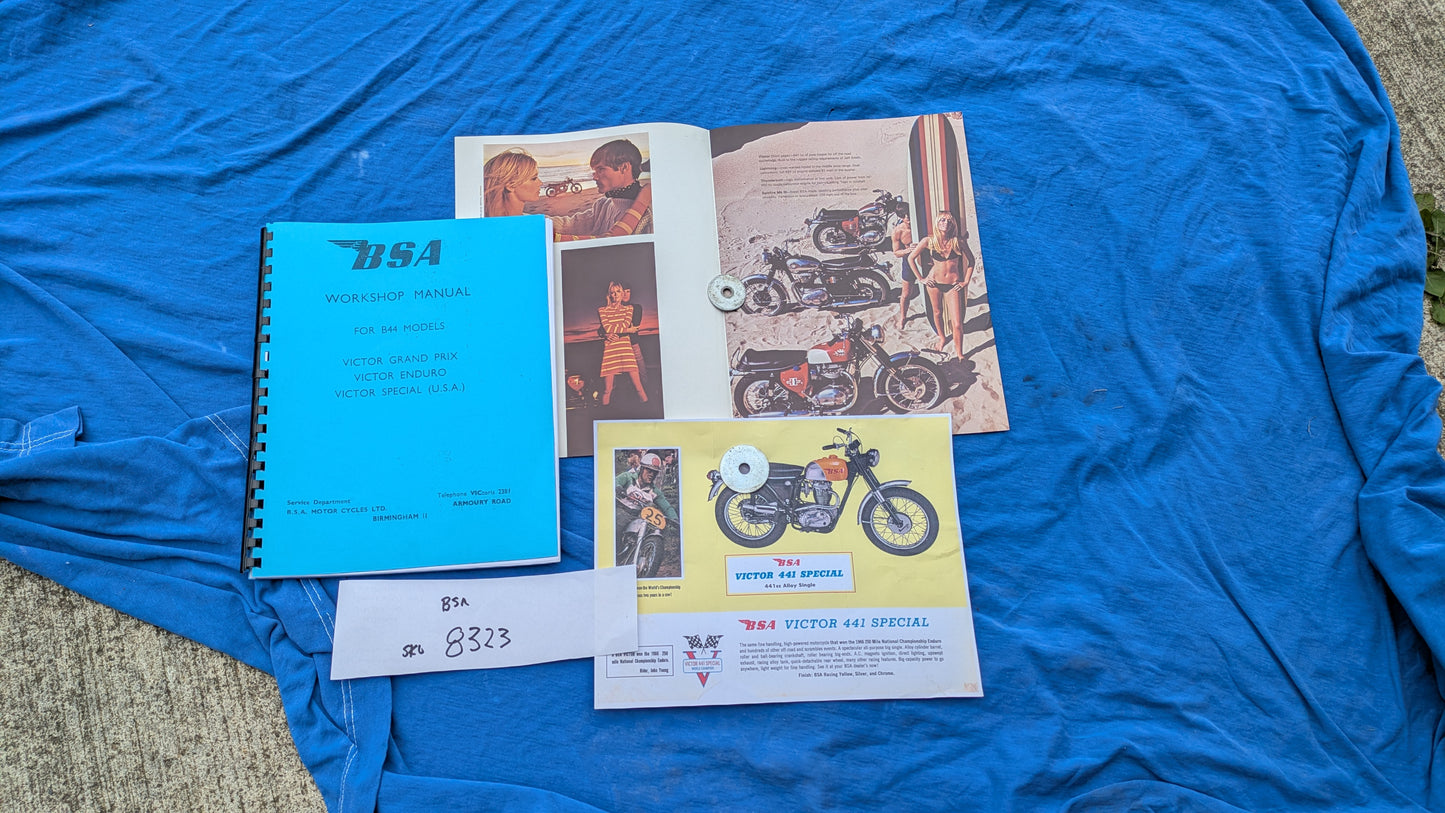 BSA  OEM NOS Victor 441 and associated models Shop Manual sku 8323
