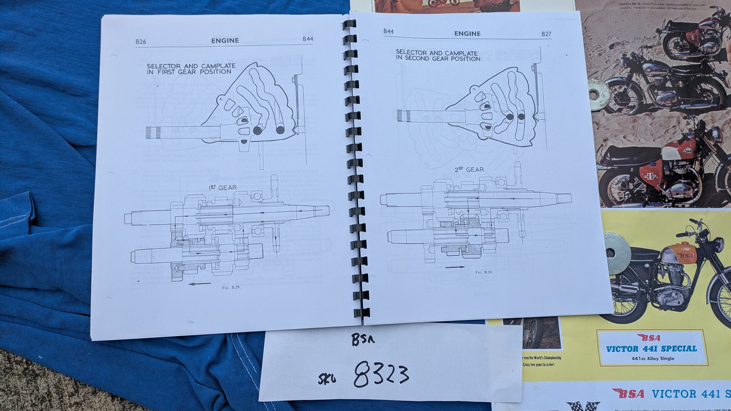 BSA  OEM NOS Victor 441 and associated models Shop Manual sku 8323