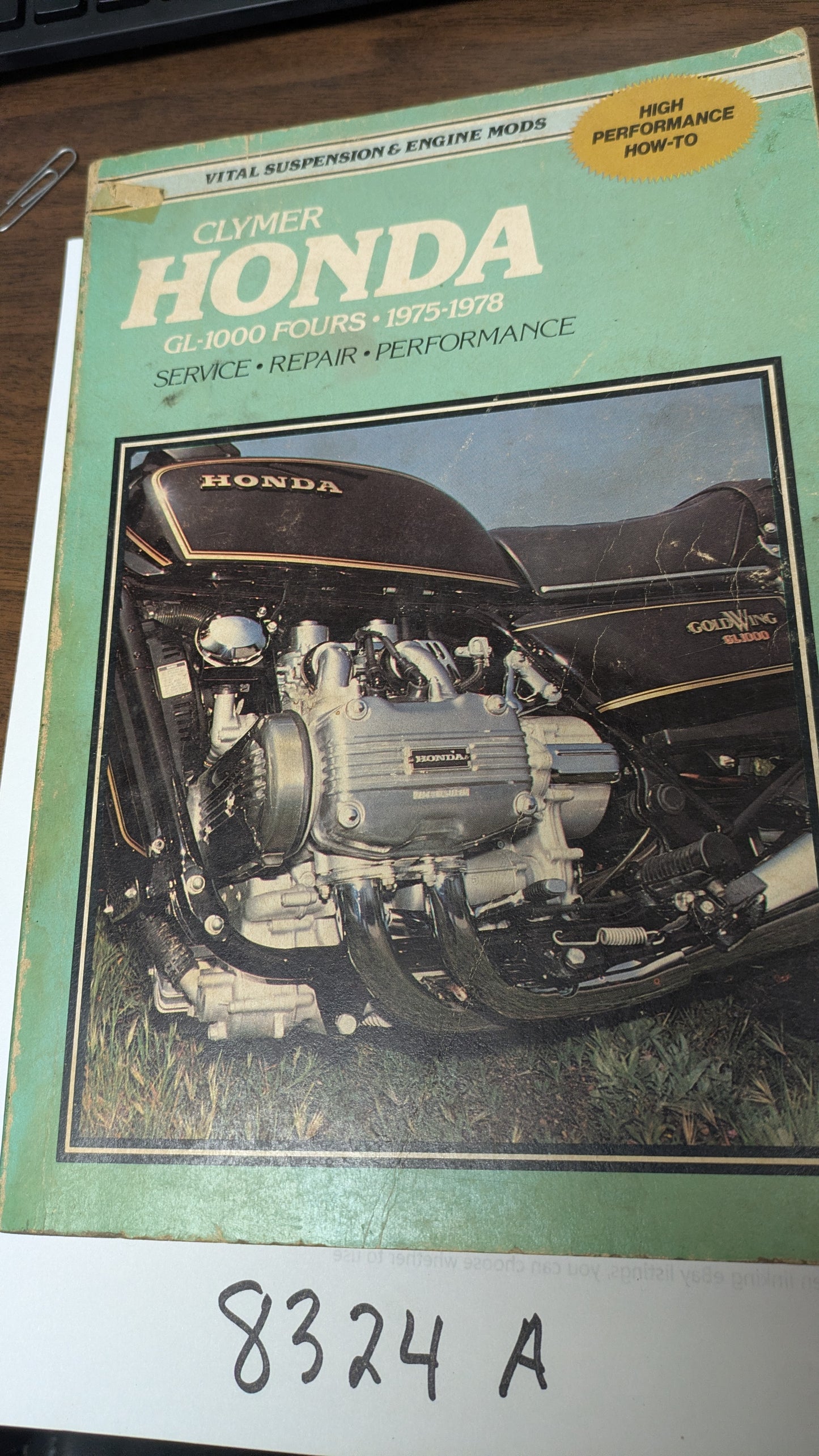 Clymer Honda GL1000 1975-1978 service manual M340 sku 8324A