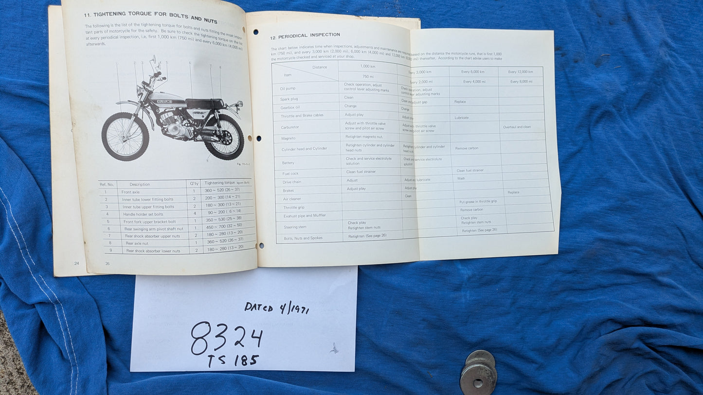 BSA  OEM NOS Victor 441 and associated models Shop Manual sku 8323