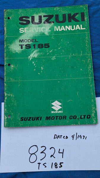 Suzuki TS185 OEM Shop Manual miy sku  8324