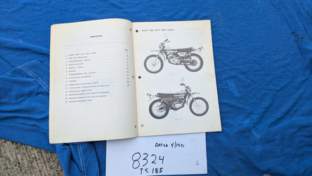 Suzuki TS185 OEM Shop Manual miy sku  8324