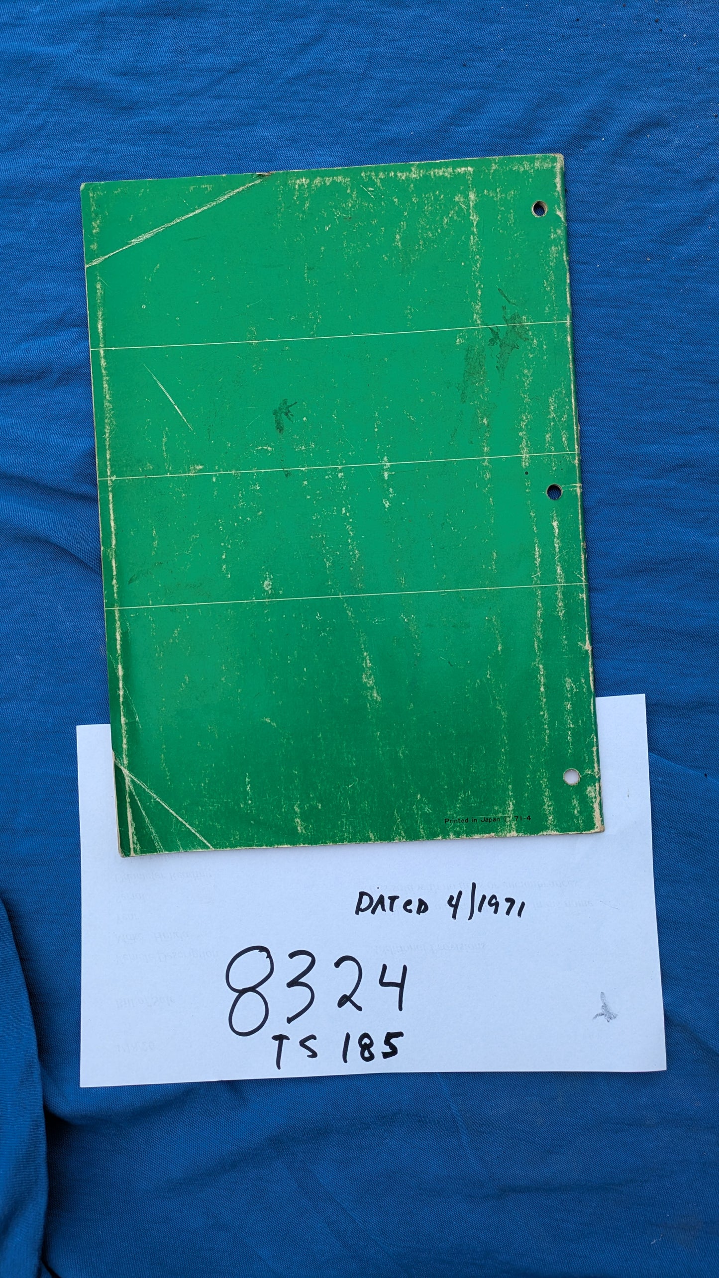 Suzuki TS185 OEM Shop Manual miy sku  8324