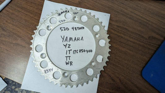 Rear Sprocket   520 chain 48T, Honda XL250, Kawasaki KX KDX   sku 8344