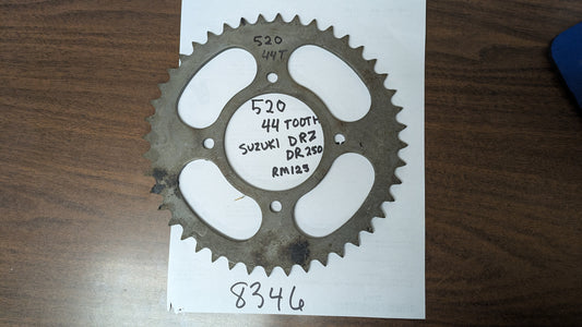 Suzuki DR 350 DRZ400  Rear Sprocket 520 chain 44T 4 Bolt sku 8346