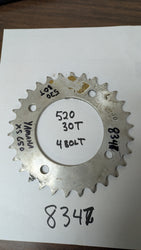 Rear Sprocket 520 chain, 30T, 4 bolt, Yamaha XS650  sku 8347