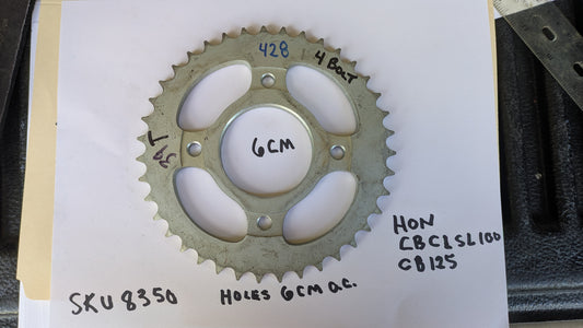 Rear Sprocket 428 chain 39T, 4 bolt Honda CB100, CL100, SL100 my sku 8350