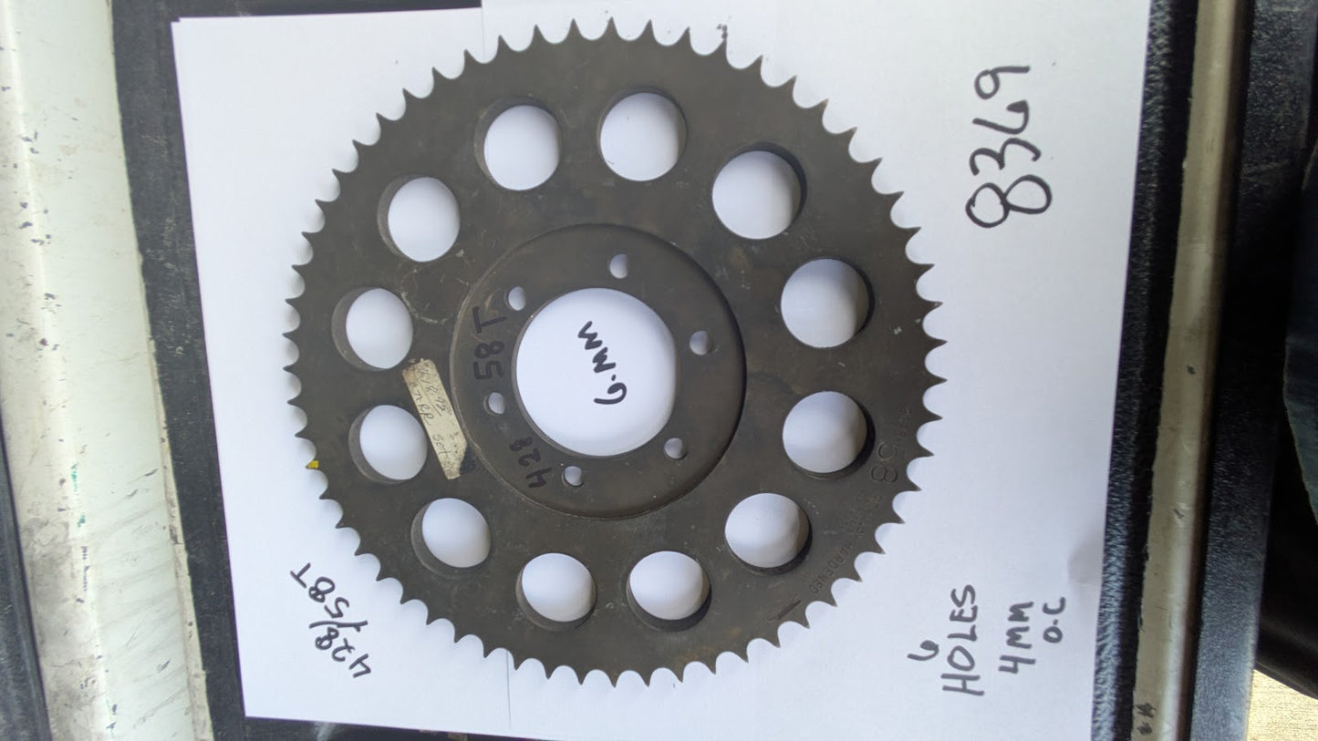 Sprocket 428 57T 6 hole sku 8369