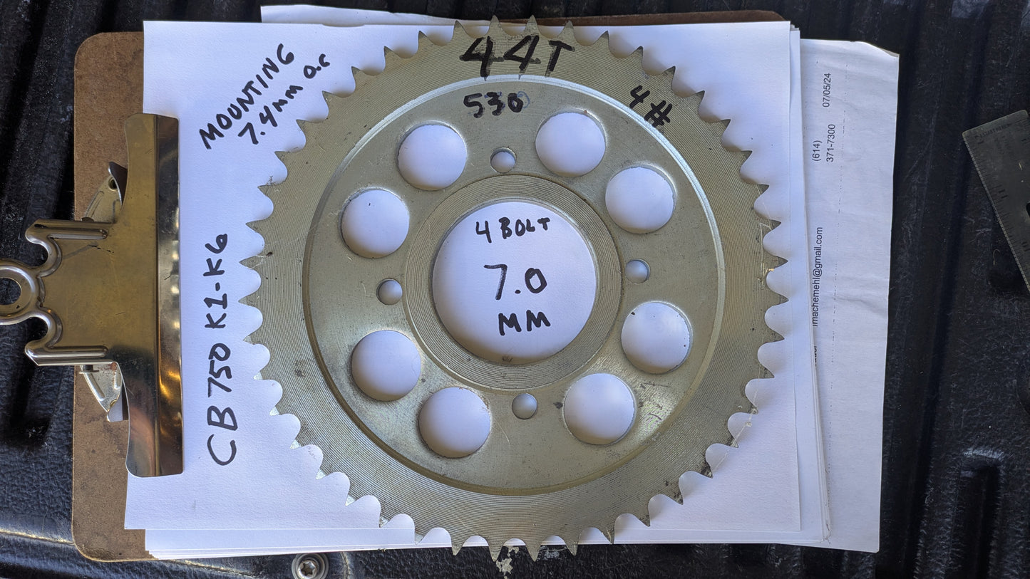 Honda CB750 K1-K6 Rear Sprocket 530 44T 4 Bolt my sku 8371