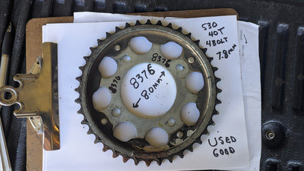 Rear Sprocket 530 40T 4 Bolt sku 8376