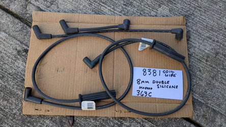NOS 36" Ignition Coil Wire Pair   8 mm double silicone coil wire OEM Marking 36C3 sku 8381