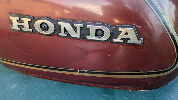 Honda 1979 CX500D Deluxe Candy Presto Red Gas Tank sku 8385