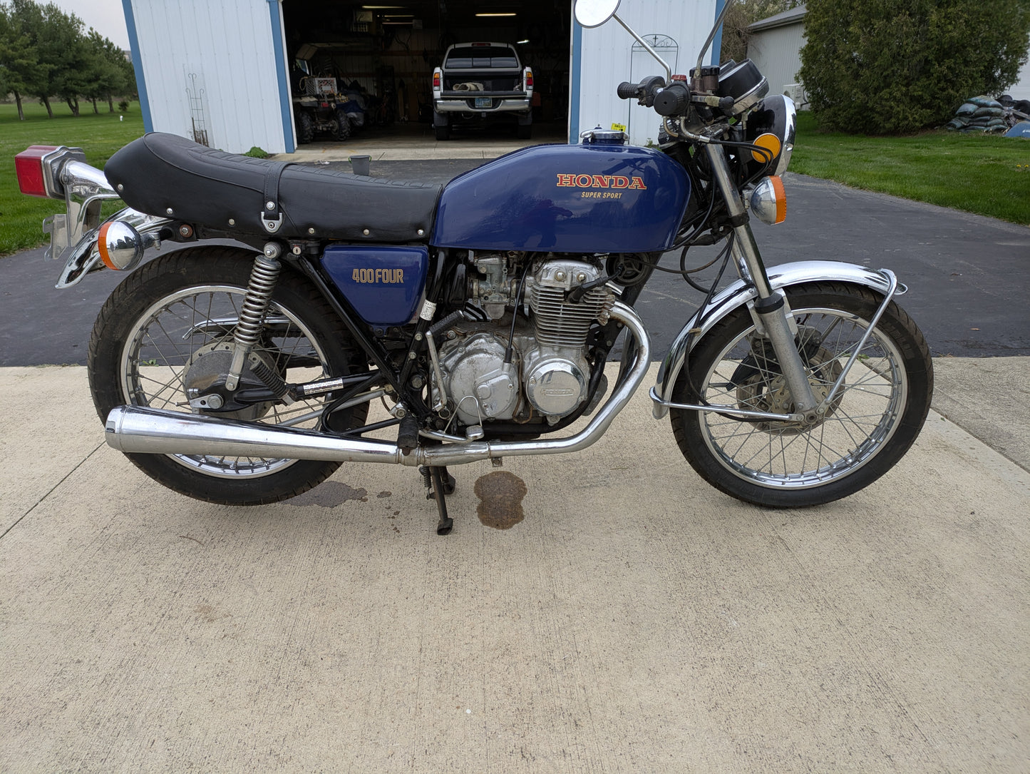 Honda CB400F 1975 Blue