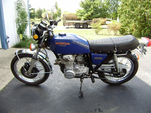 Sold Honda CB400F 1975 Blue 900 miles my sku 8000