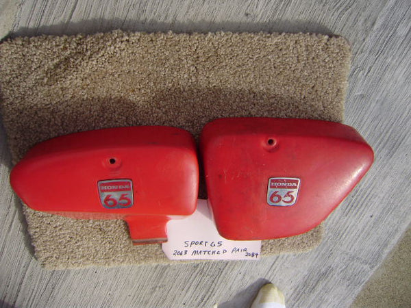 Honda Sport 65 Matching sidecover pair red. sku 7606