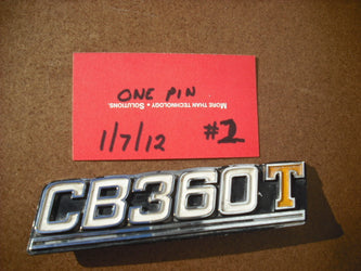 Honda CB360T Sidecover Badge no2 2098