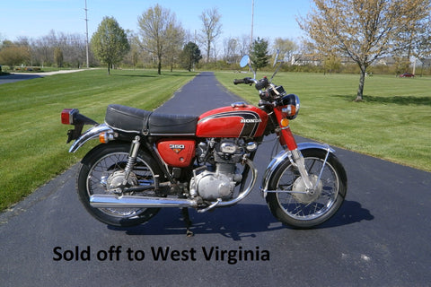 Sold Honda CB350 1973 Red