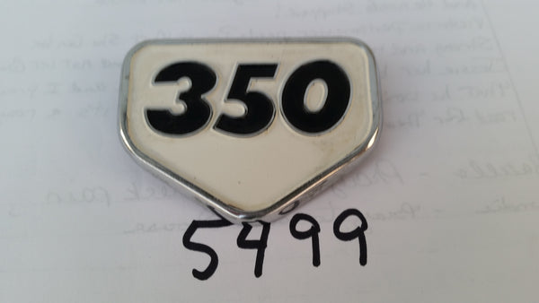 Honda CB350 CL350 Sidecover badge white 5499