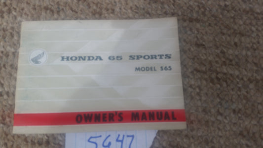 Honda Sport 65 S65 Manual NOS New sku 5647