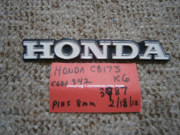 Honda Gas Tank Badge CB175 K6  code 342 sku 3987