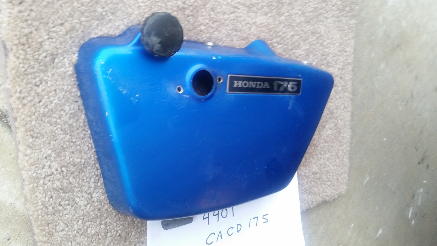 Honda CA175 CD175 sidecover left blue 1968-1969 sku 4401