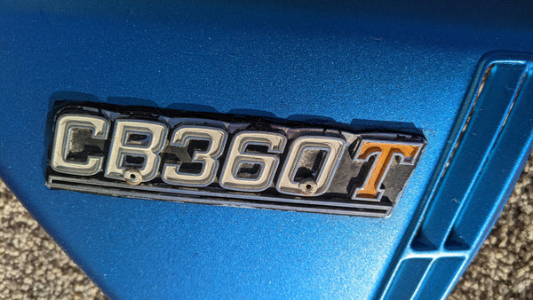 Sold Ebay Honda CB360T Right Blue  Sidecover sku 4472