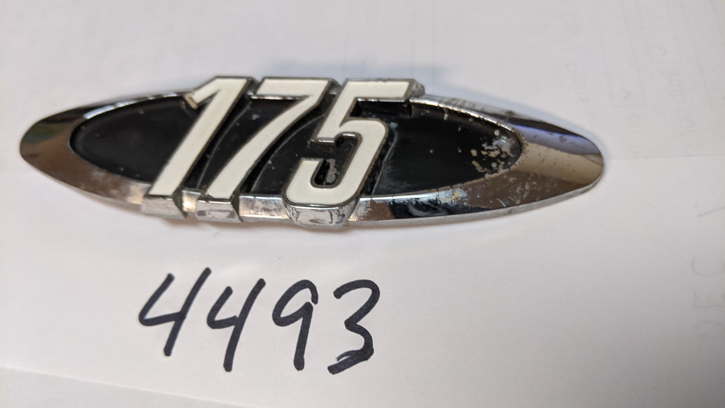 Sold Ebay Honda CB175 CL175 OEM Black sidecover badge sku 4493