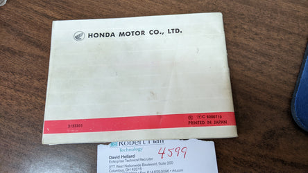 Sold Ebay Honda CB350 Four OEM Owners Manual sku 4599
