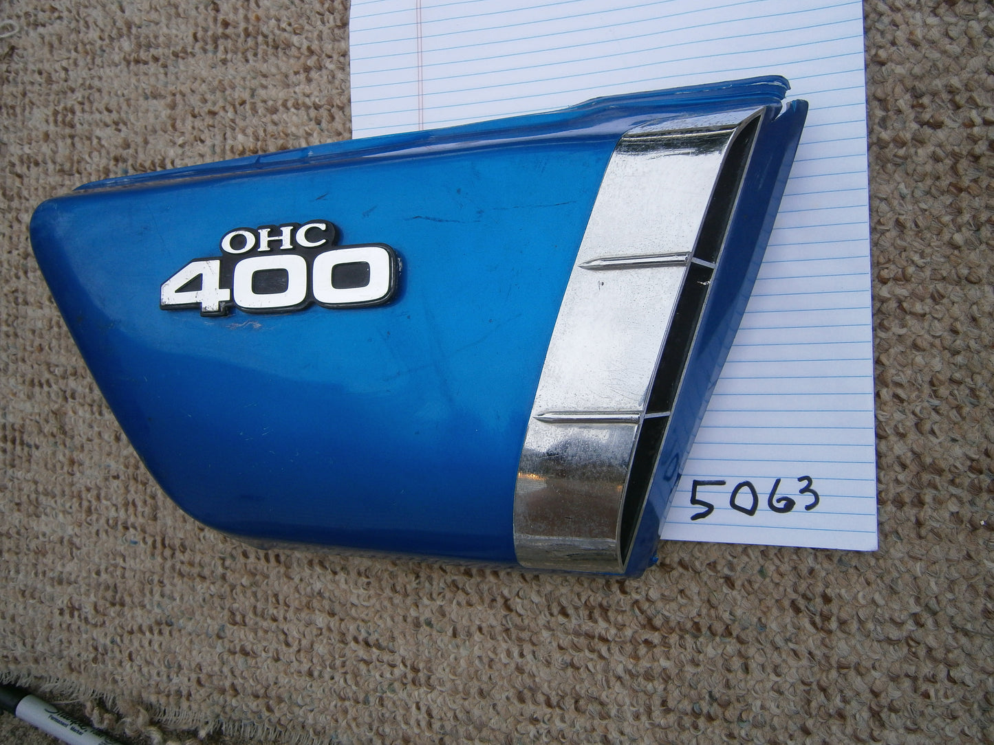 Kawasaki KZ400 Right Blue Sidecover 5063