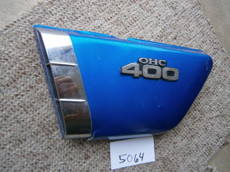 Kawasaki KZ400 left blue sidecover 5064
