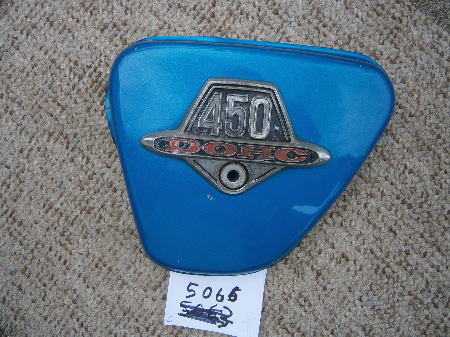 Sold Ebay 10/25/19 Honda CL450K2 K3 Sidecover Left Candy Blue Green 5066