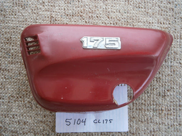 Honda CL175 K6 sidecover left Magna Red 5104