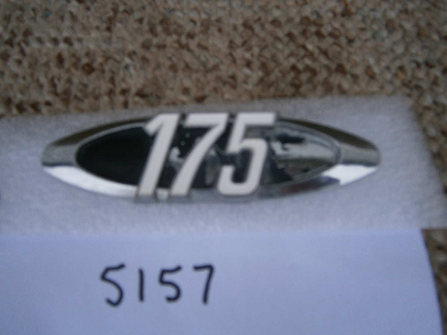 Honda CB175 CL175 Black Sidecover Badge 87125-313-000  sku 5157