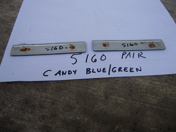 Honda CB350 CL350 CB175 CL175 Gas Tank Emblem Candy Blue Green Pair  sku 5160