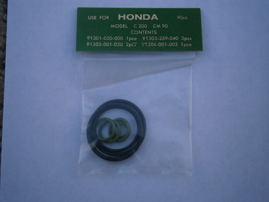 Honda C200, CM90 Rubber O Ring Set honda part 91301, 91302, 91303, 91306  sku 5201