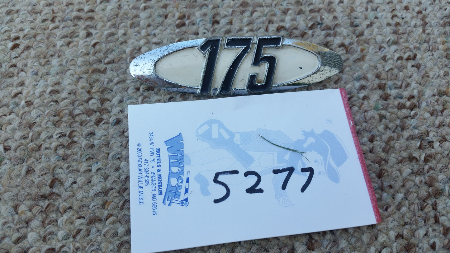 Honda CB175 C175 Sidecover badge white 5277