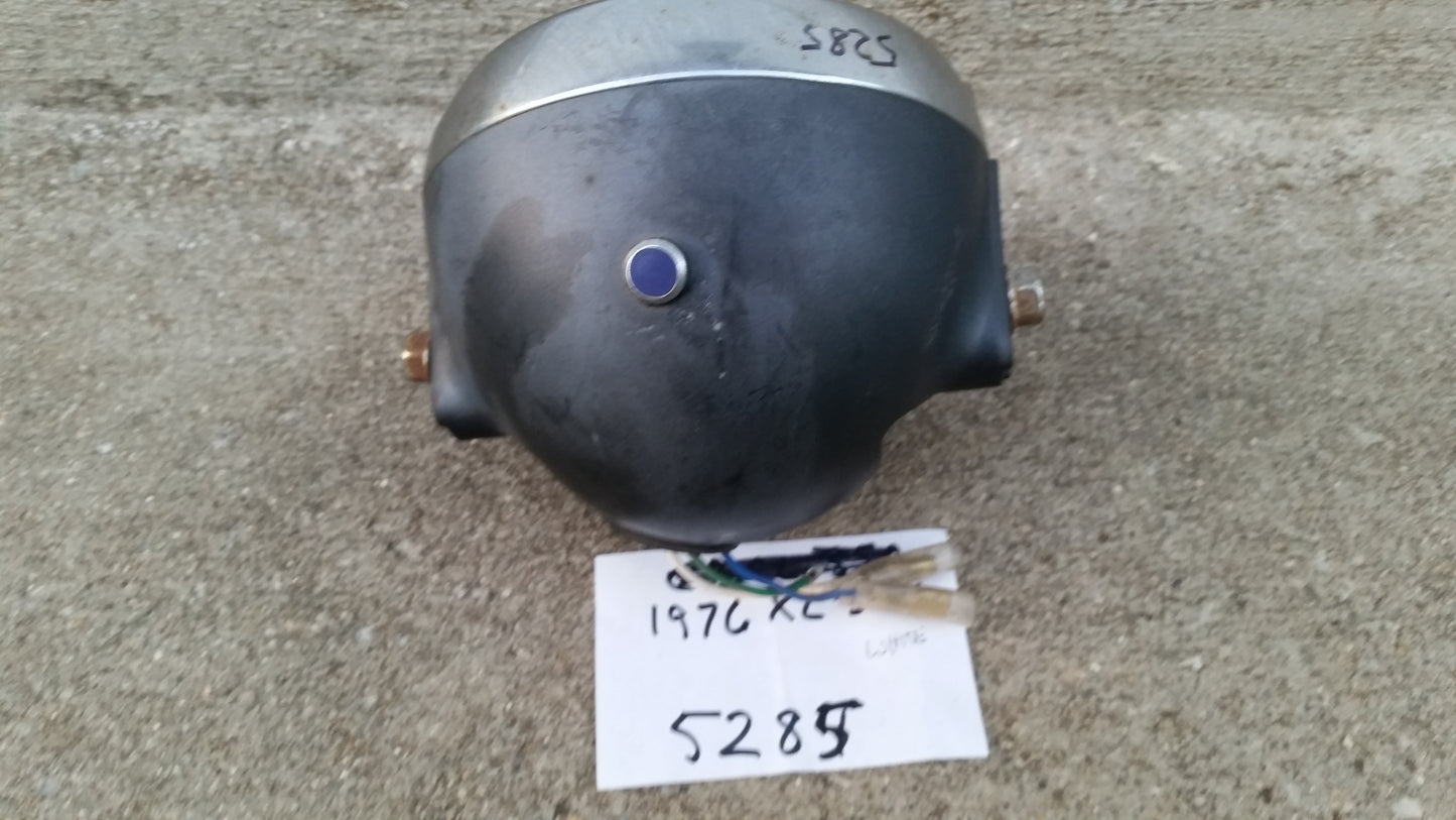 Honda XL350  XL250 Headlight complete plus Chrome Ring and Shell HM-23M-S sku 5285