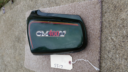 Sold Ebay 10/2/19 Honda CM400T sidecover left Candy Holly Green  83740-447A my sku 5517