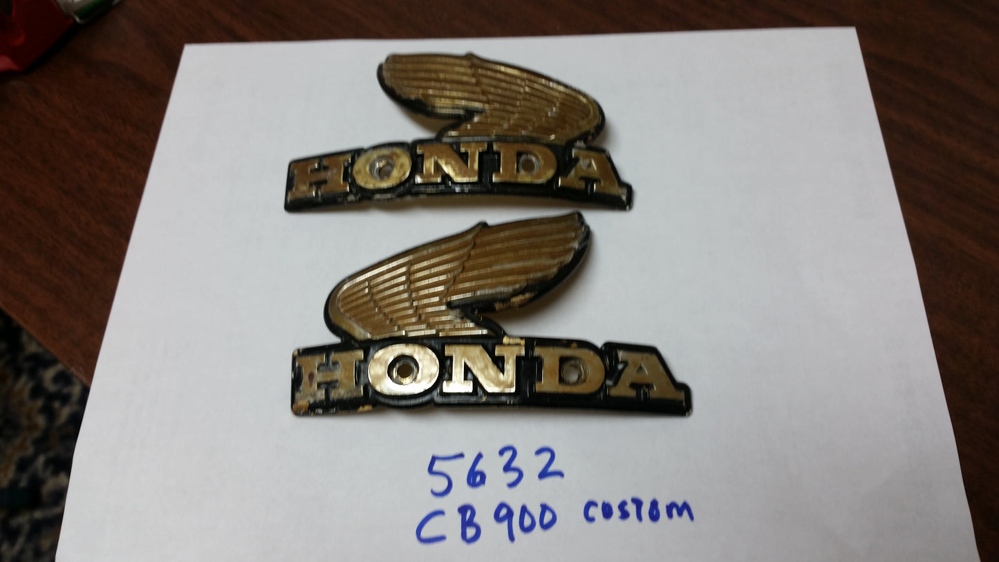 Honda CB900 Custom Gas Tank Badge Pair 5632