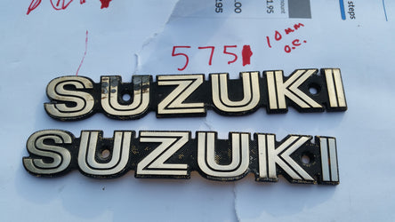 Suzuki Gas Tank Badge Pair sku 5751B